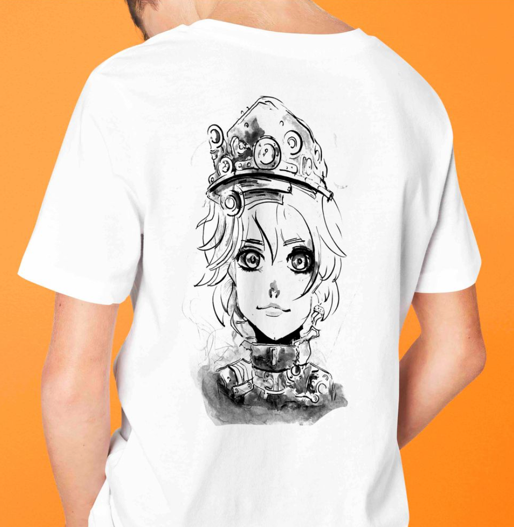T-shirt personnalisé avec un dessin manga